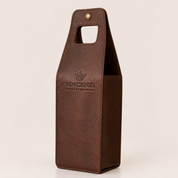 PORTA-GARRAFA EM COURO LEGITIMO P/ 1 GARRAFA - VINCENZI VINI
